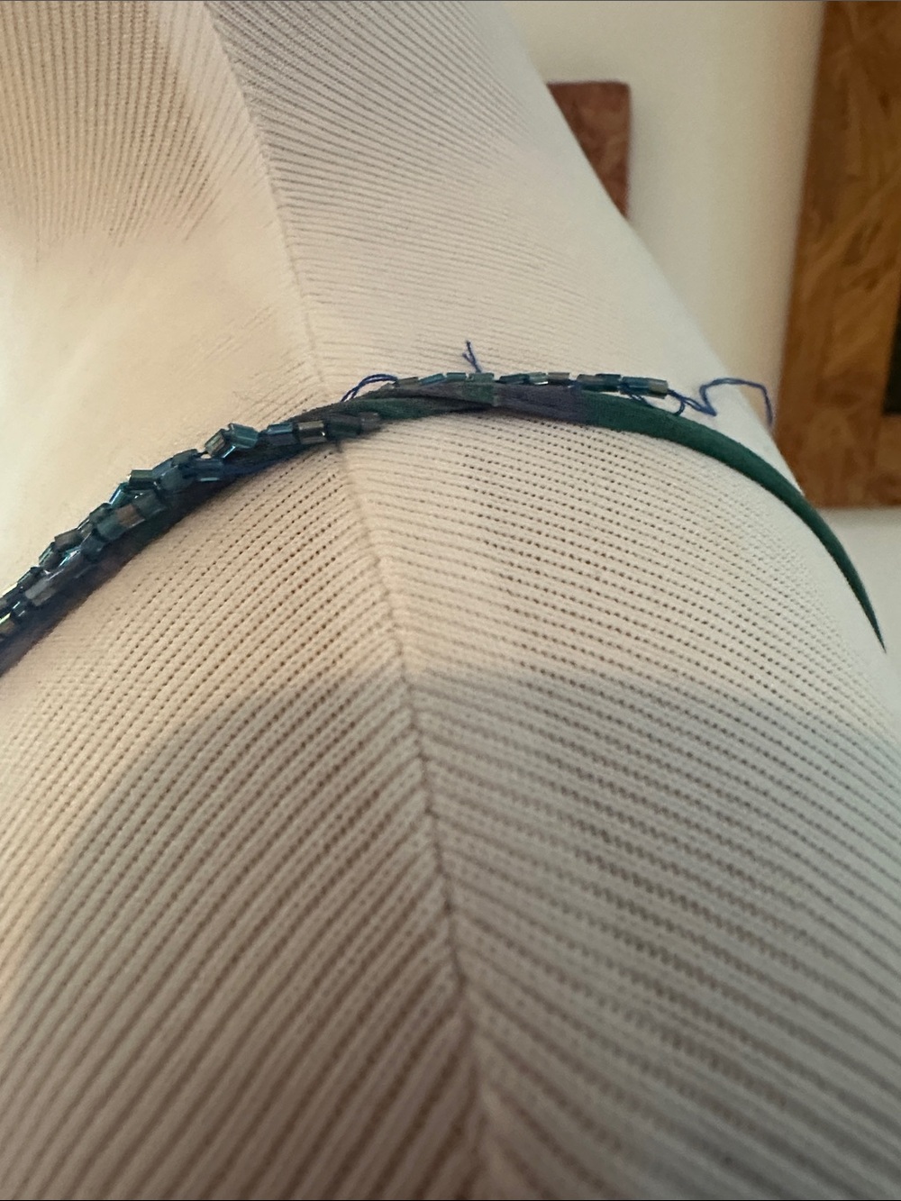 Blue-Green Beaded Maxi Dress - Picture 10 of 13